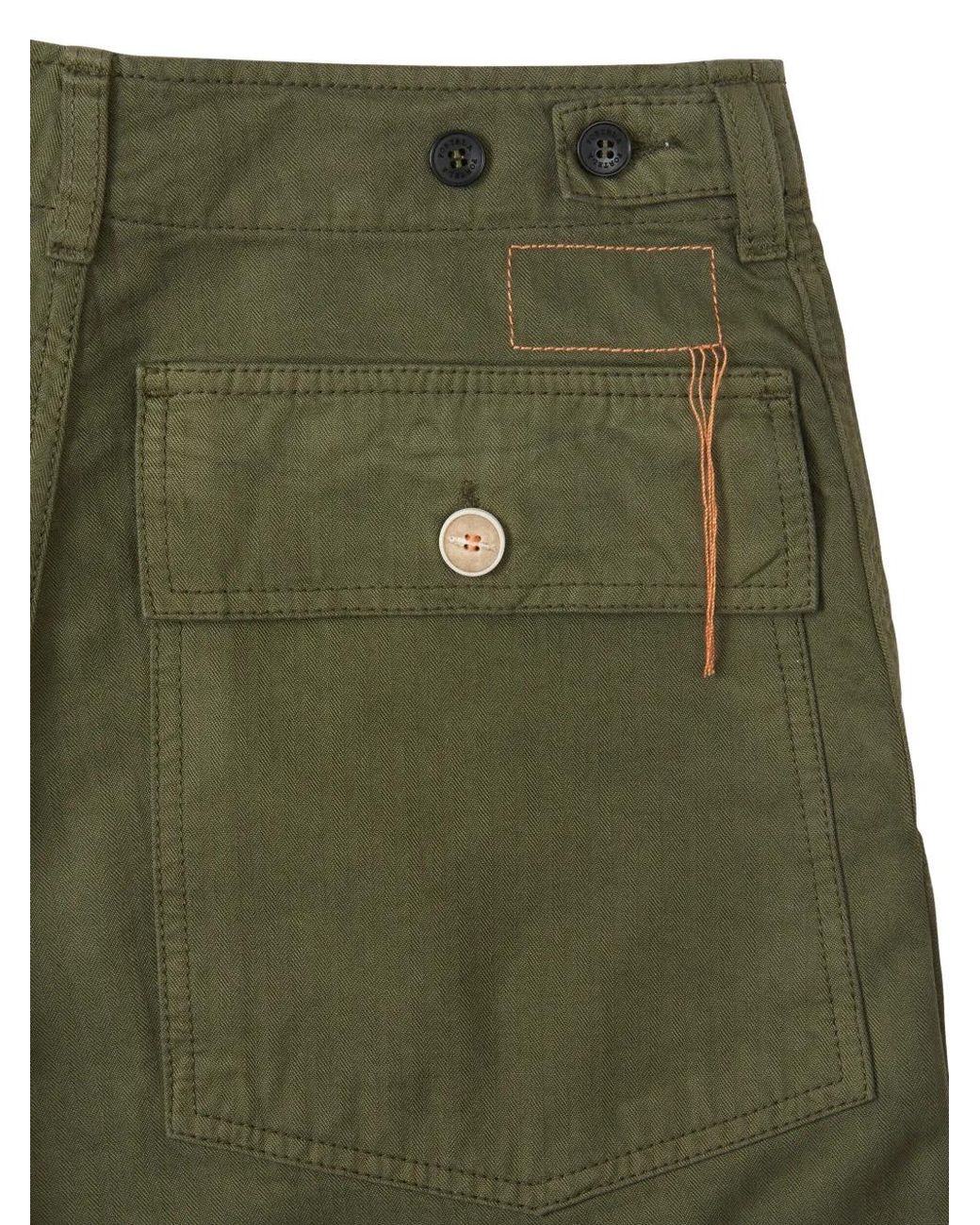 Fortela Green Patch-Pocket Trousers