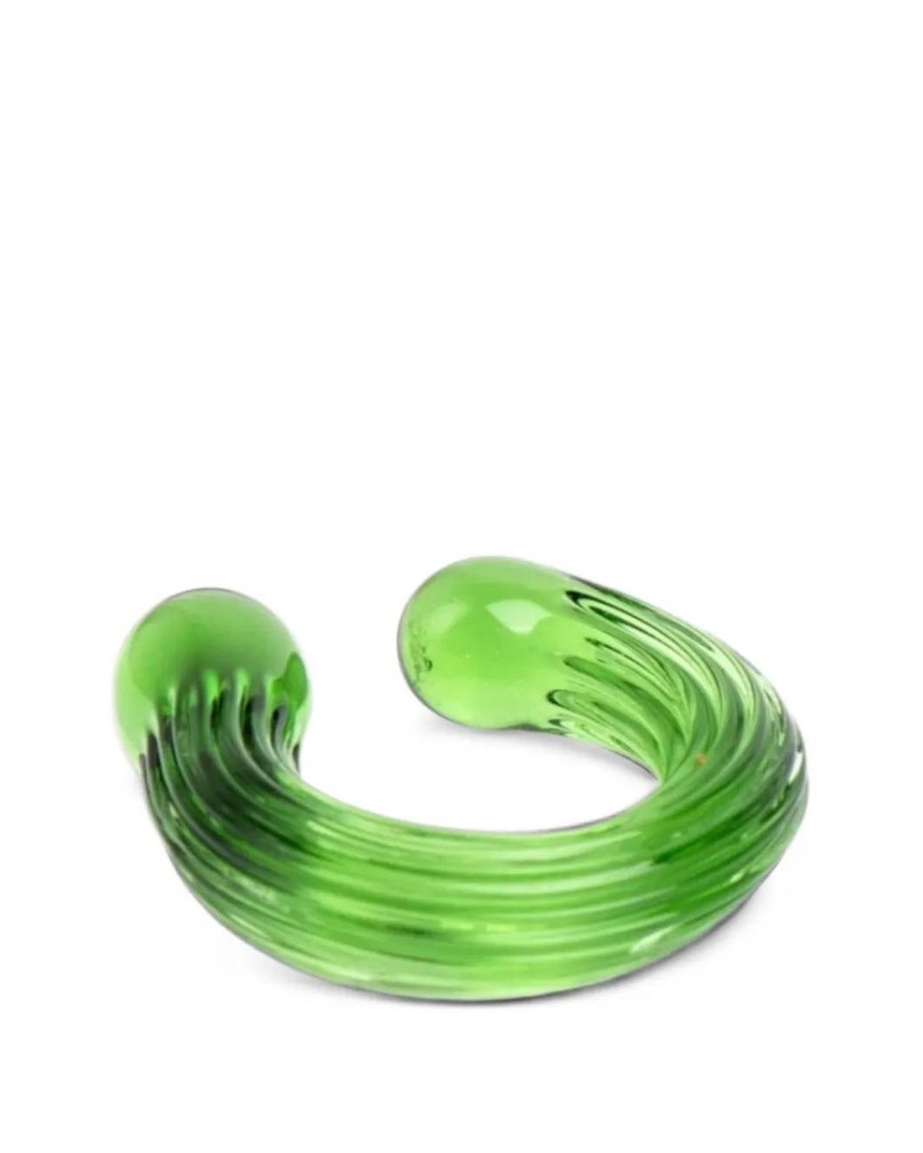 Salvárea Green Remolino Glass Swirl-Earcuff