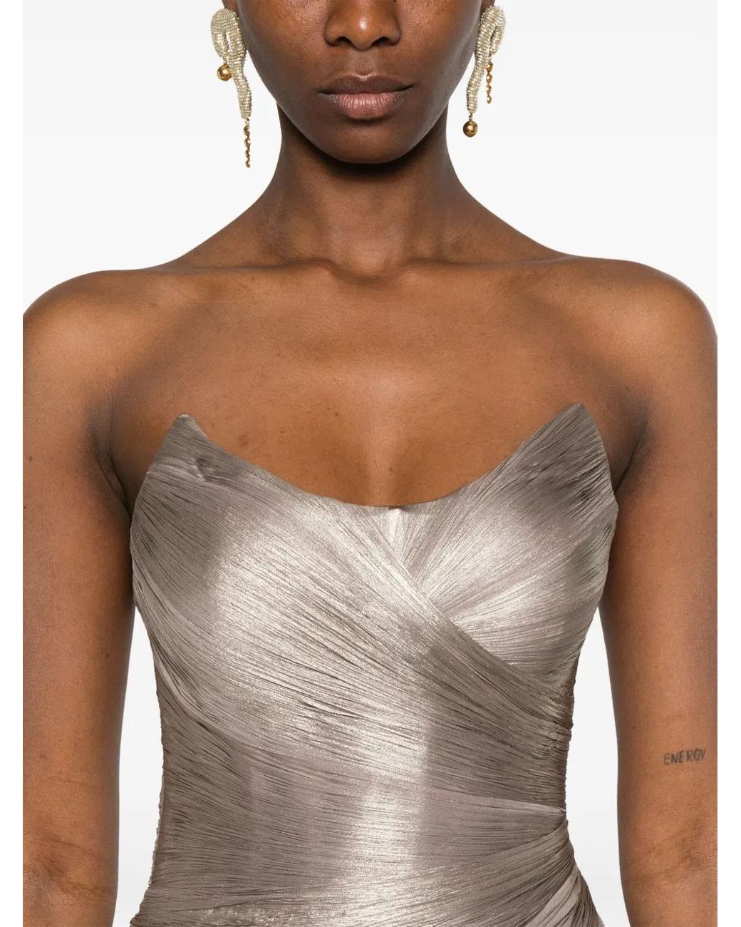 IRIS SERBAN Natural Alanna Maxi Dress