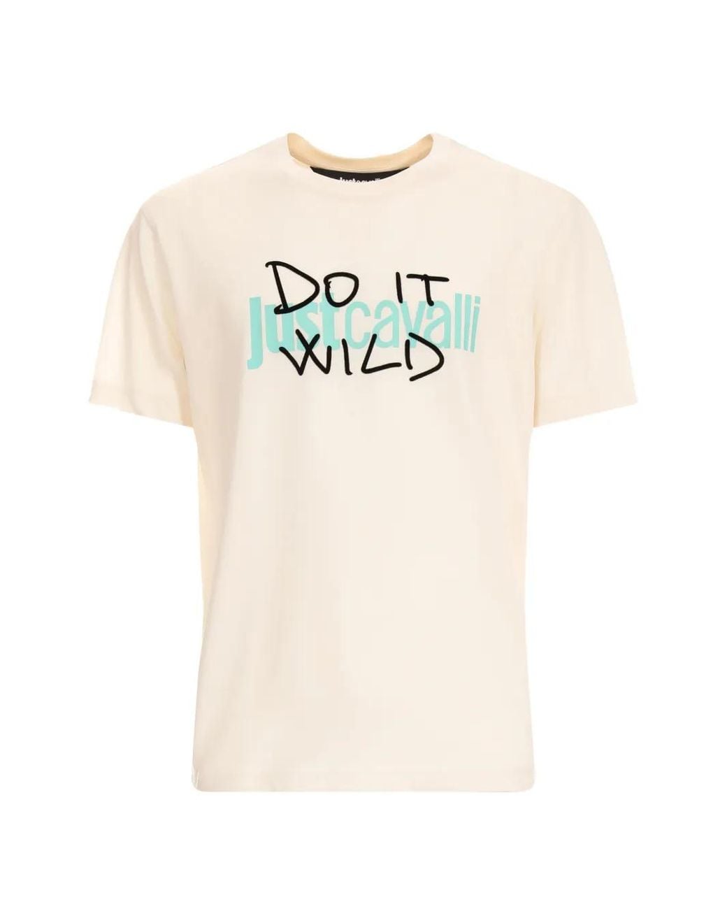 Just Cavalli White Short-Sleeve Printed T-Shirt for men