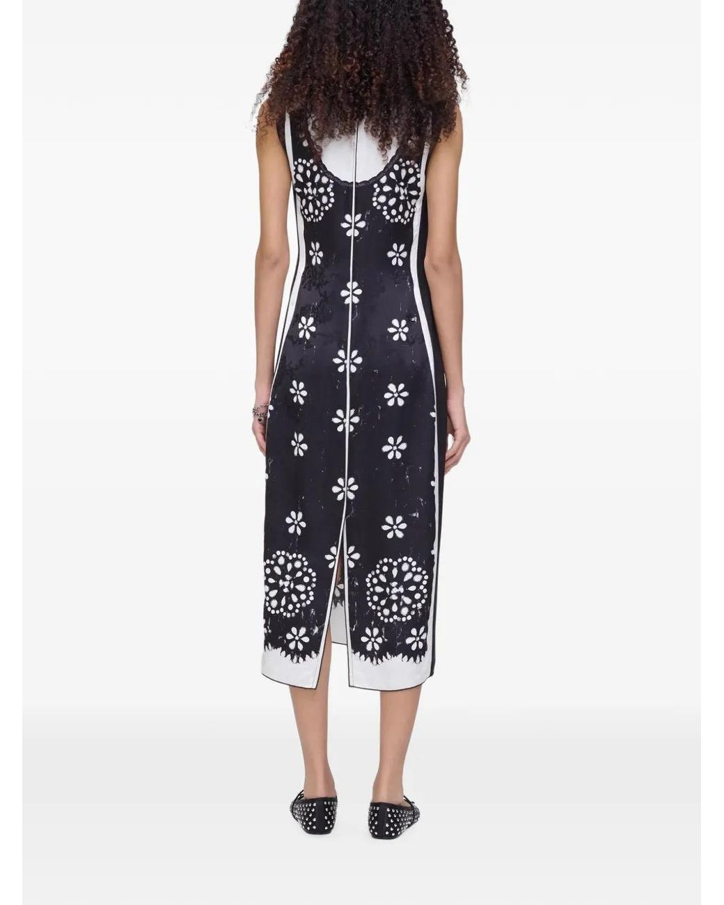 Marc Jacobs Black Trompe L'Oeil Eyelet Dress