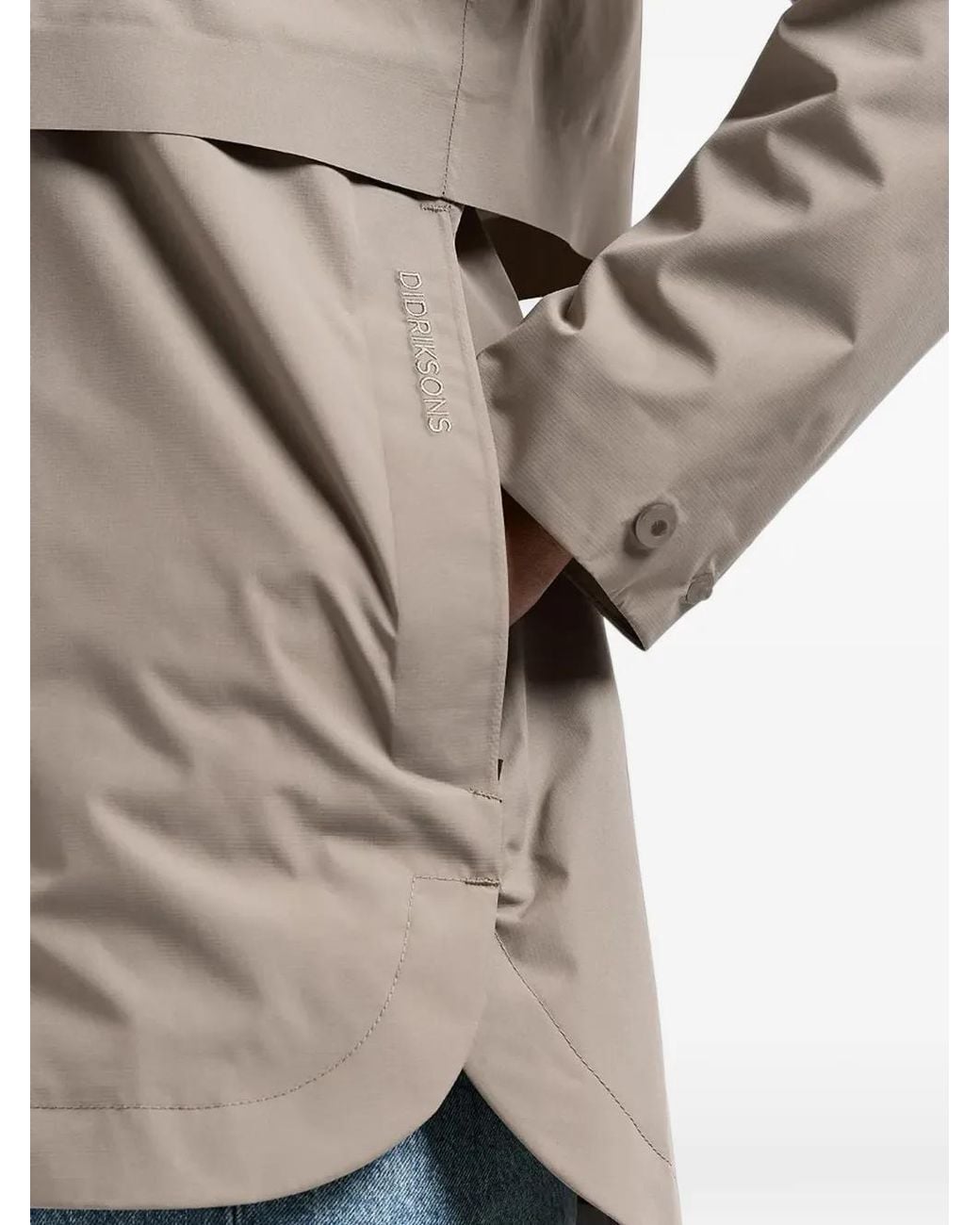 Didriksons Brown Elsa Hooded Storm-Flap Jacket