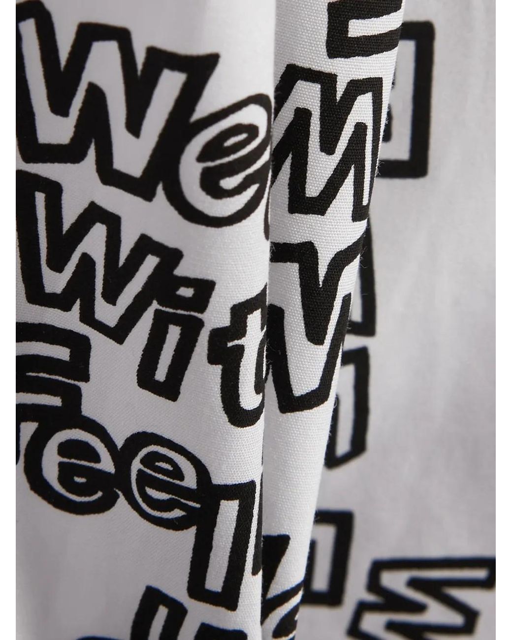 Comme des Garçons White Printed Woven Shirt for men