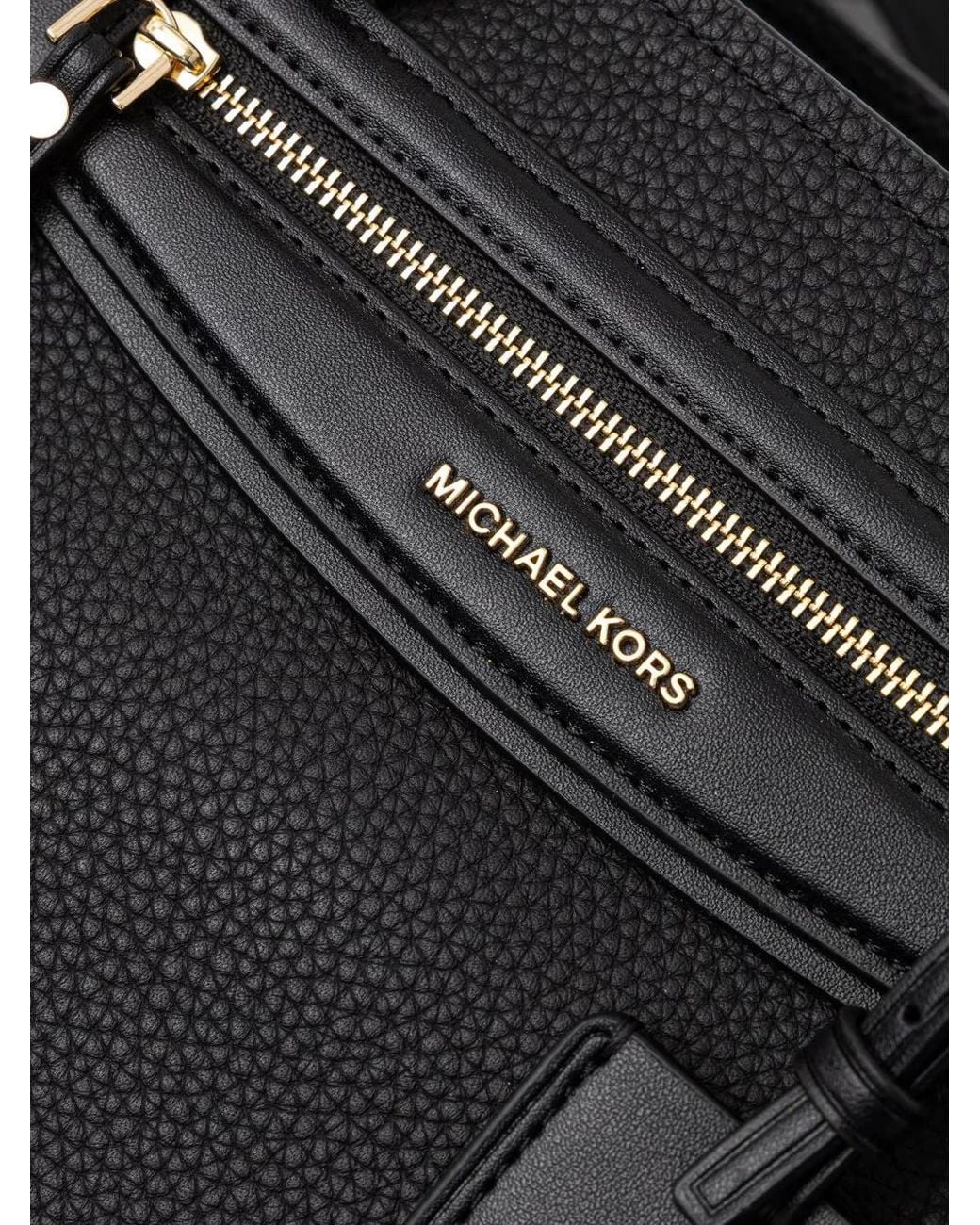 MICHAEL Michael Kors Black Jet Set Travel Leather Tote Bag