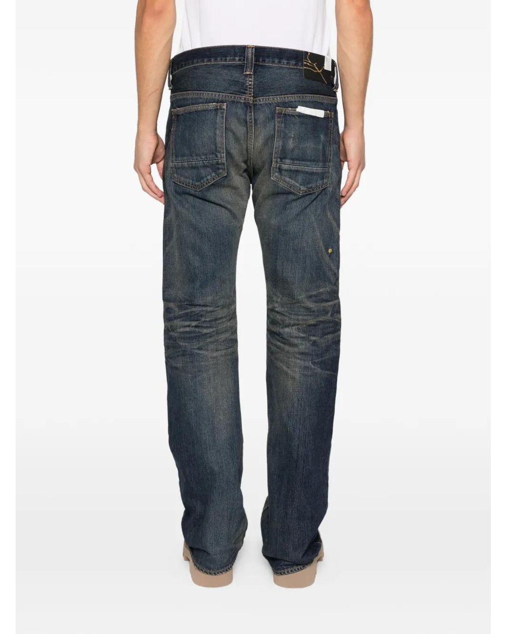 Mastercraft Union Gray Buttoned Belt-Loop Jeans for men