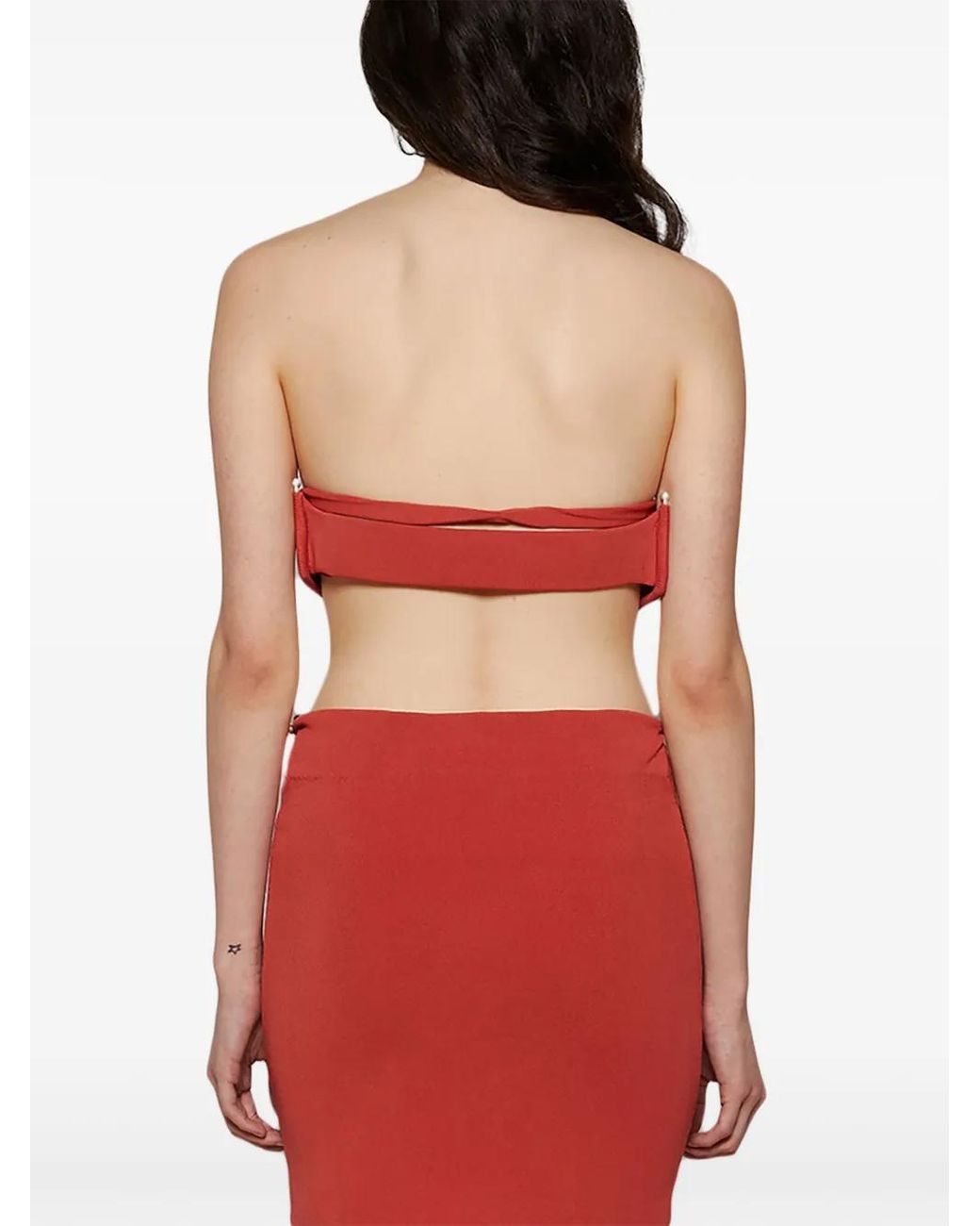Christopher Esber Red Gestricktes Bustier