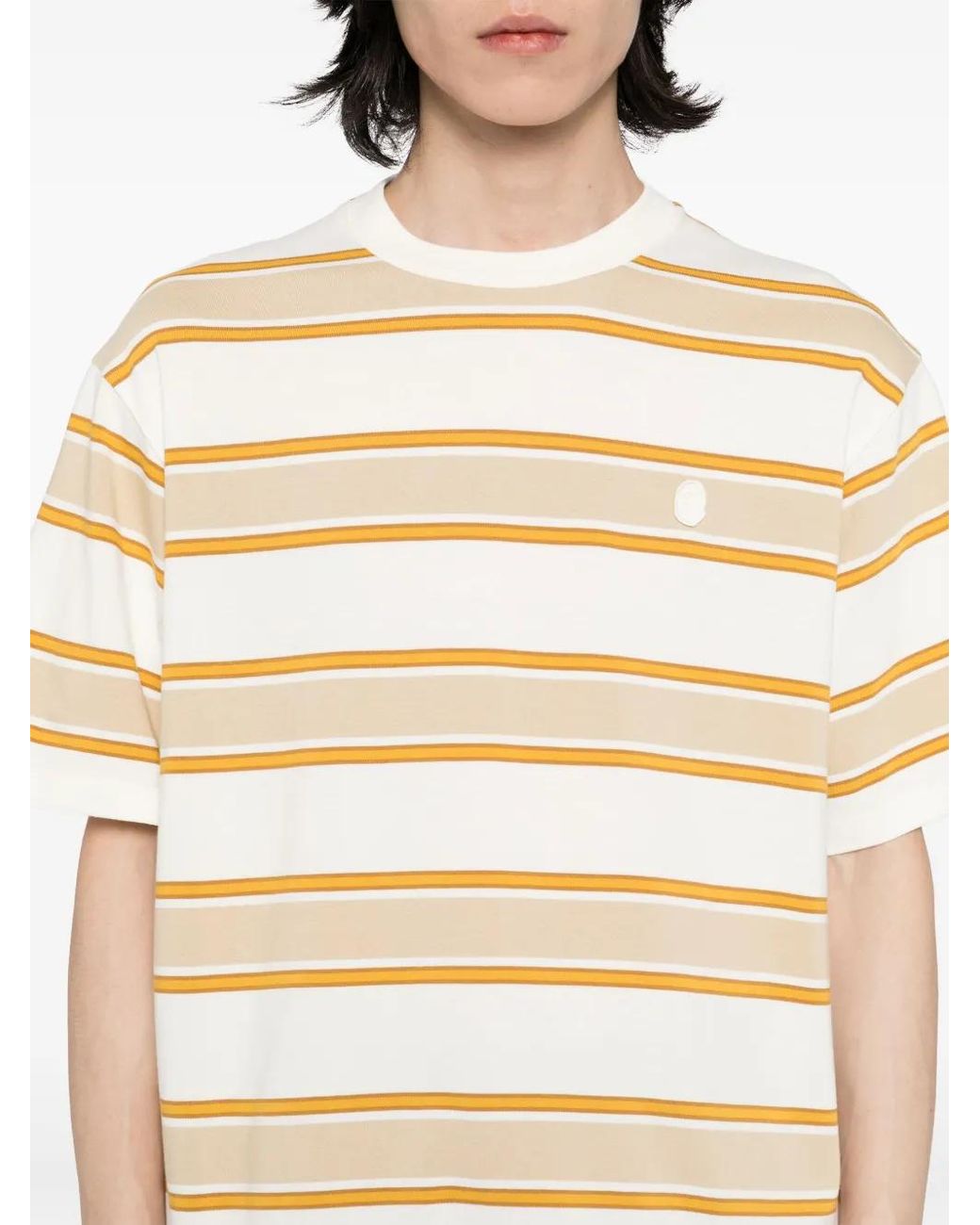 A Bathing Ape Natural Logo-Embroidered T-Shirt for men