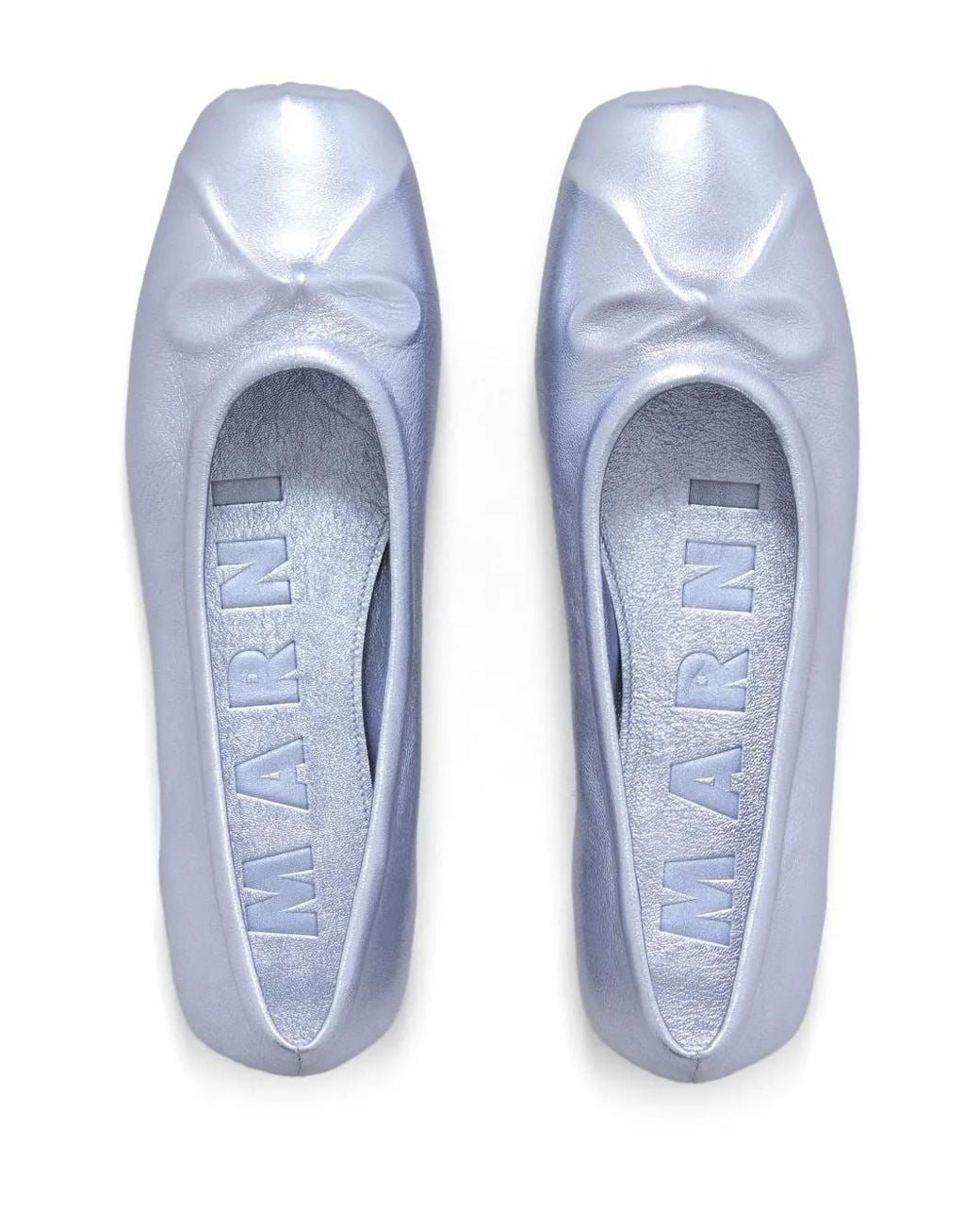Marni White Ballerinas 'Little Bow'