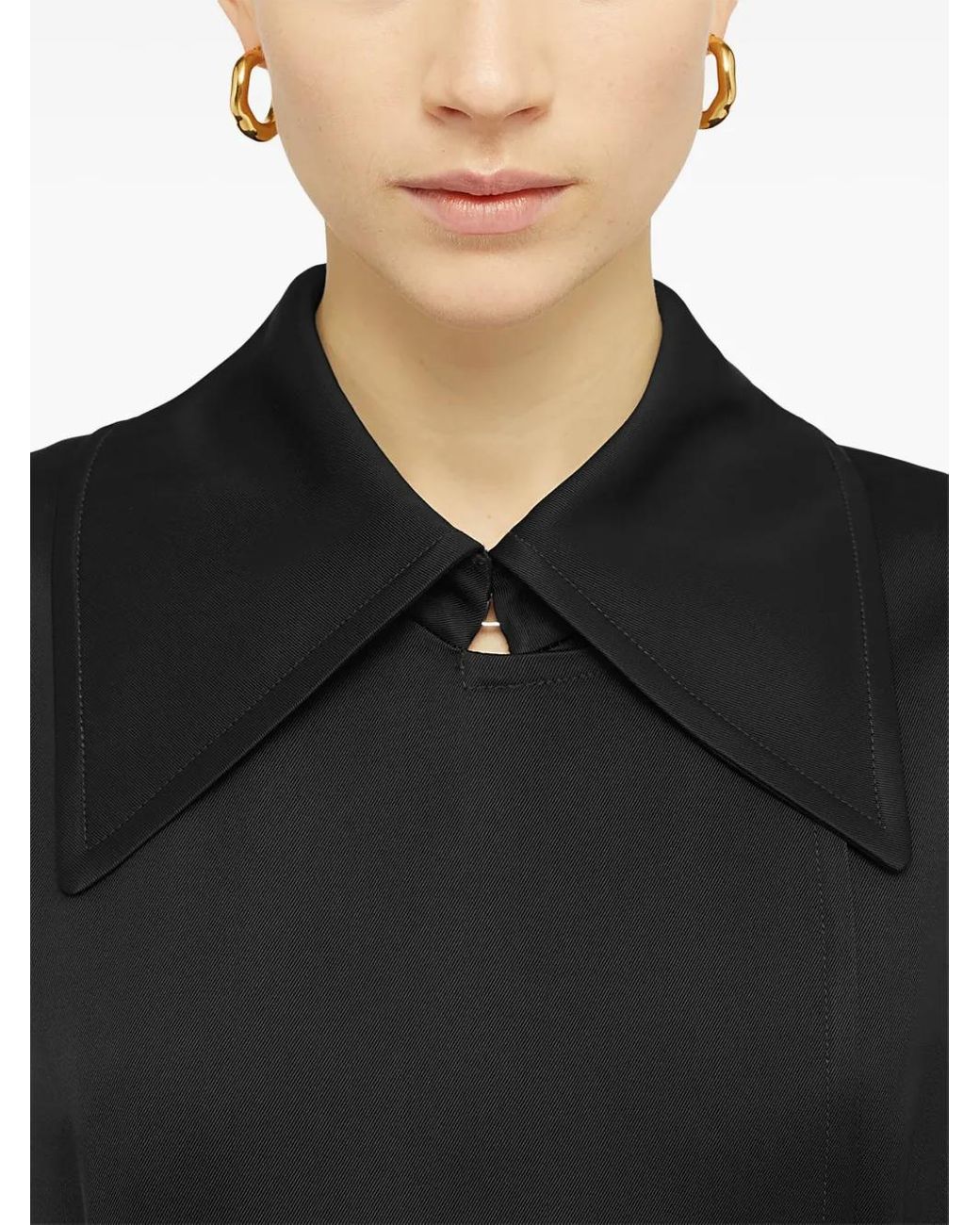 Gabardina Con Cinturón Jil Sander de color Black