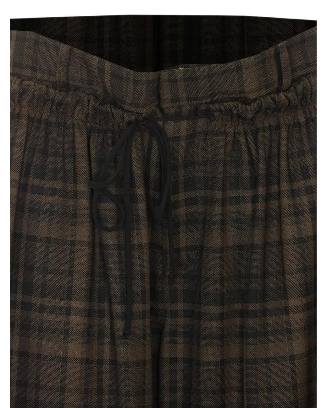 Aniye By Black Check-Motif Drawstring-Waist Trousers