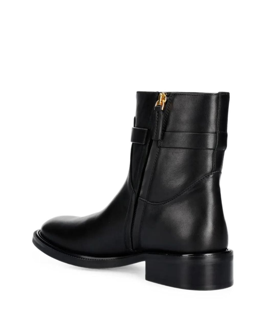 Coccinelle Black Logo-Plaque Buckled Ankle Boots