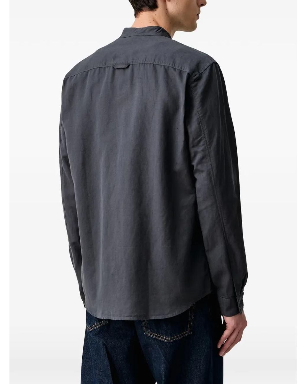 Marc O' Polo Blue Chemise À Poche Poitrine Et Col Mao for men