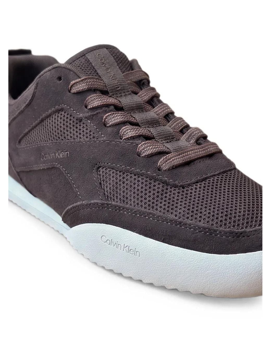 Calvin Klein White Ck Kayla Mesh-Panelled Logo-Print Sneakers