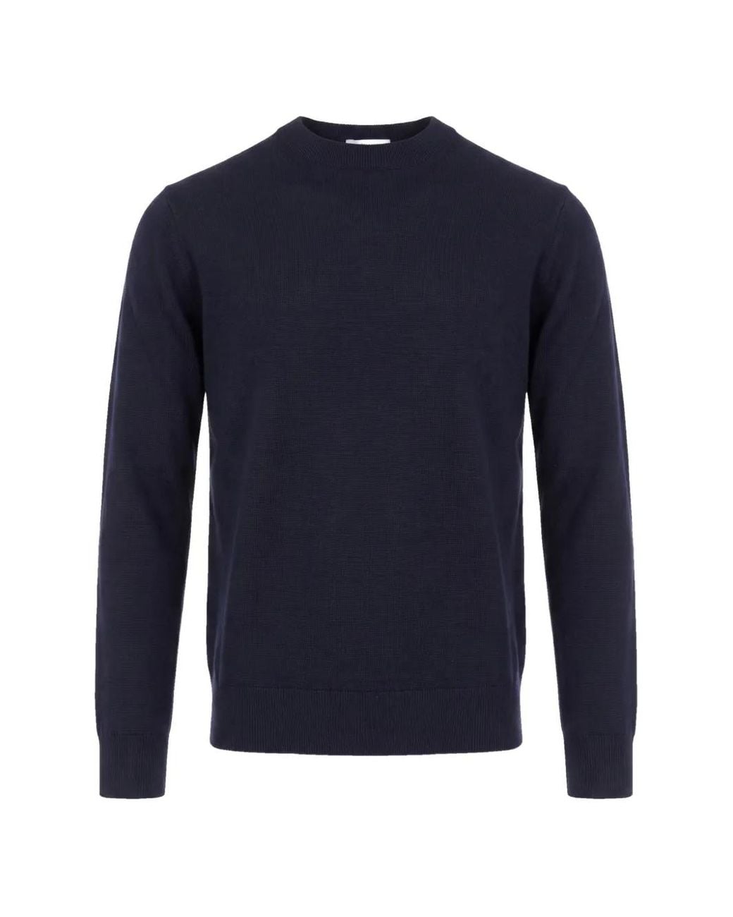 Paolo Pecora Blue Crew-Neck Knitted Sweater for men