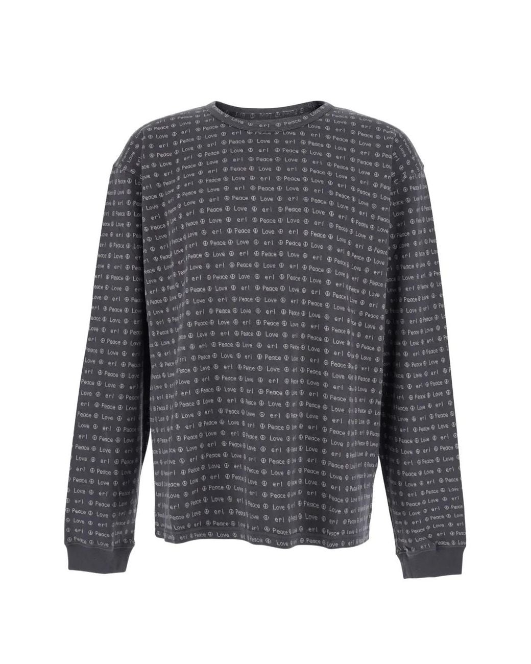 ERL Gray Jacquard-Knit Long-Sleeved T-Shirt