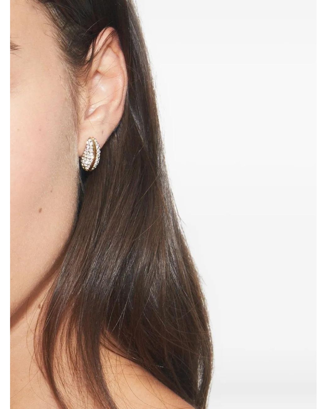Tory Burch Metallic Wave Ohrringe Mit Pavé