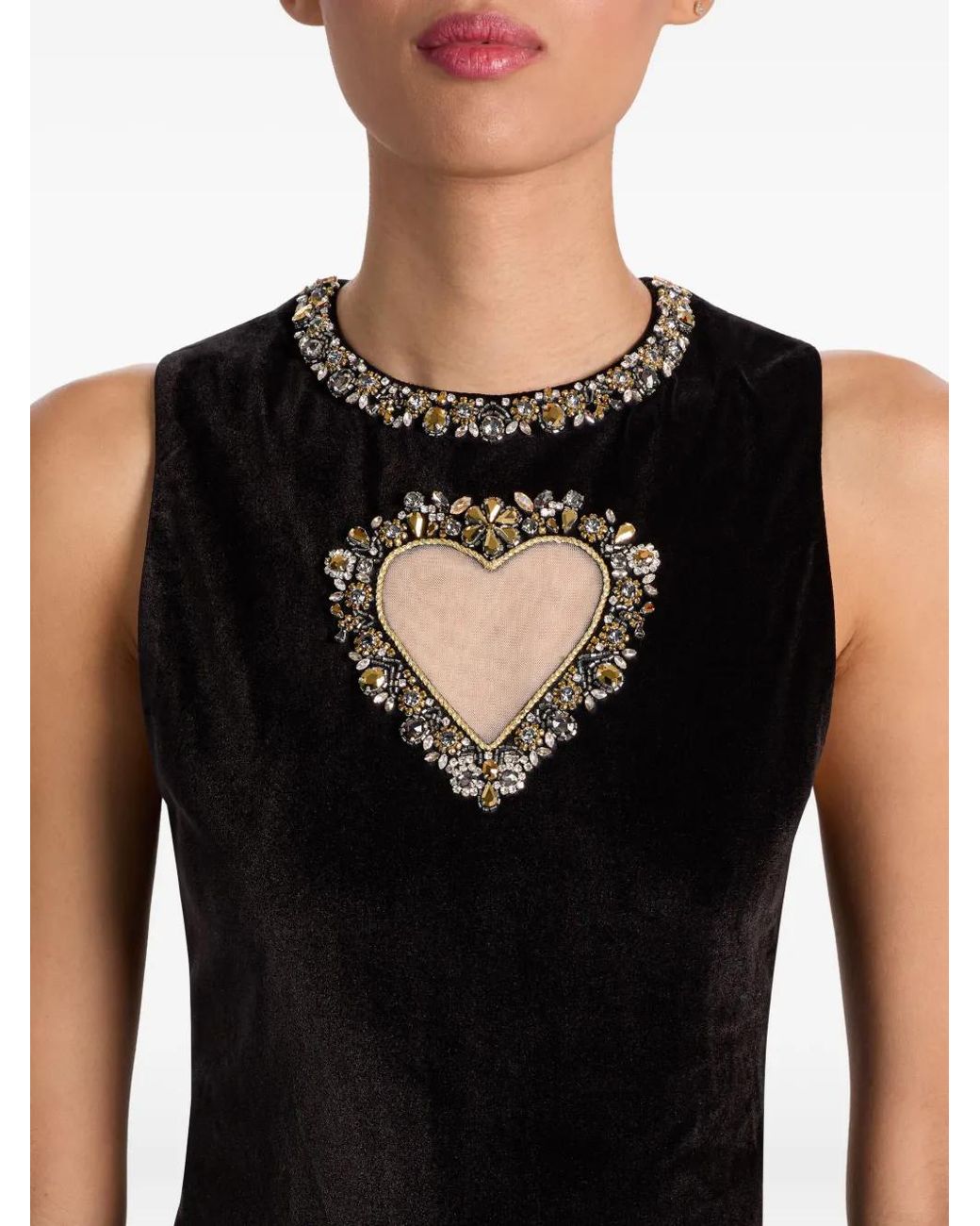 Alice + Olivia Black Ella Velvet Mini Dress