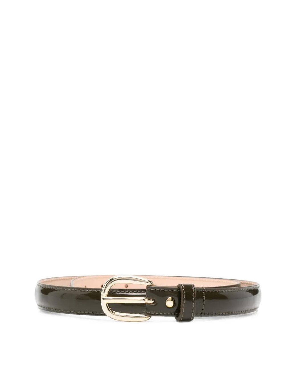 A.P.C. White Patent-Finish Belt