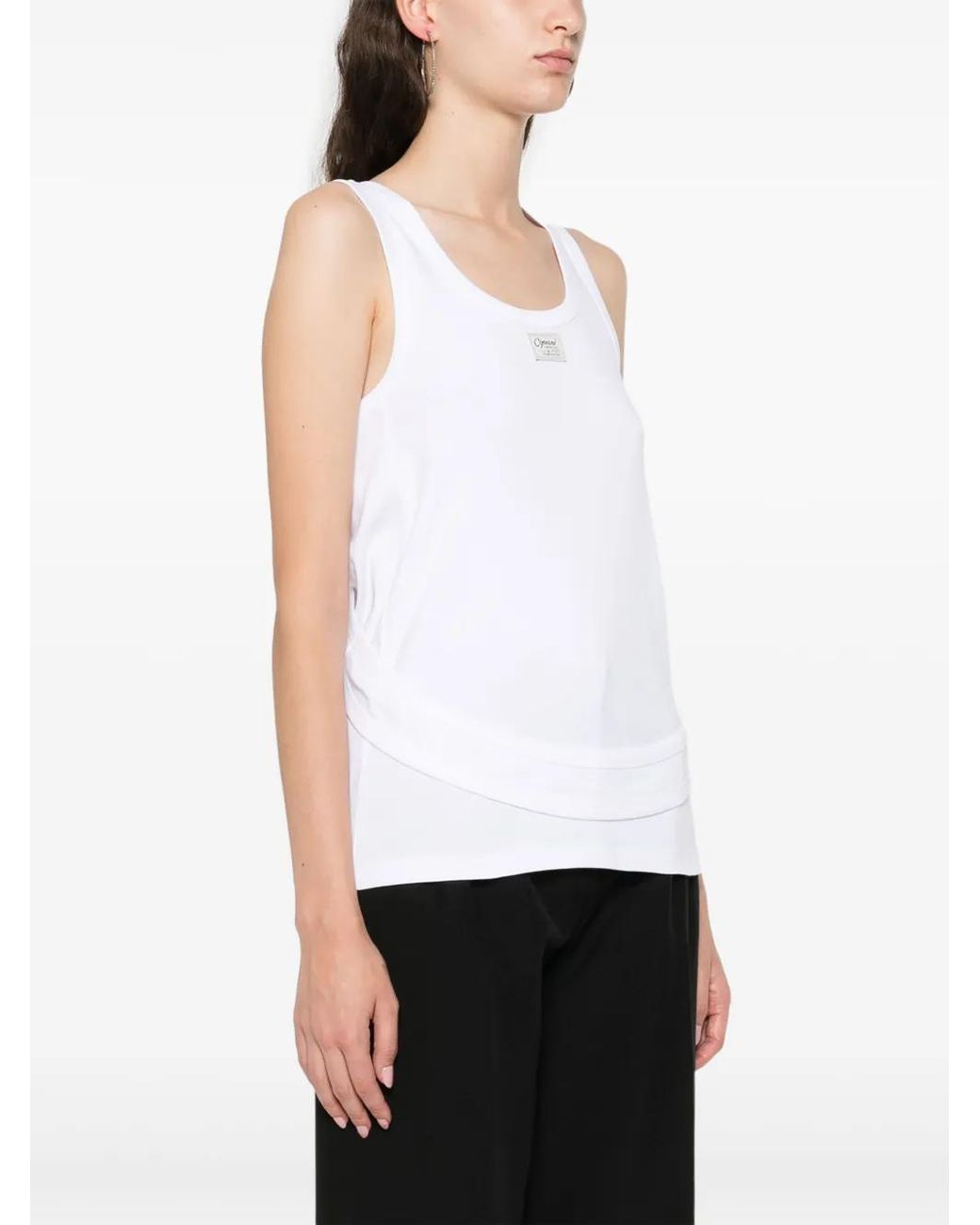 Coperni White Open-Back Tank Top