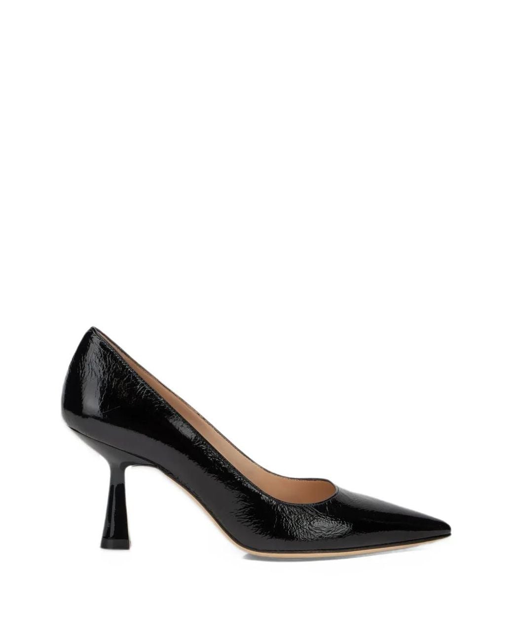 Stuart Weitzman Black Stuart Super Sculpt Leather Pumps