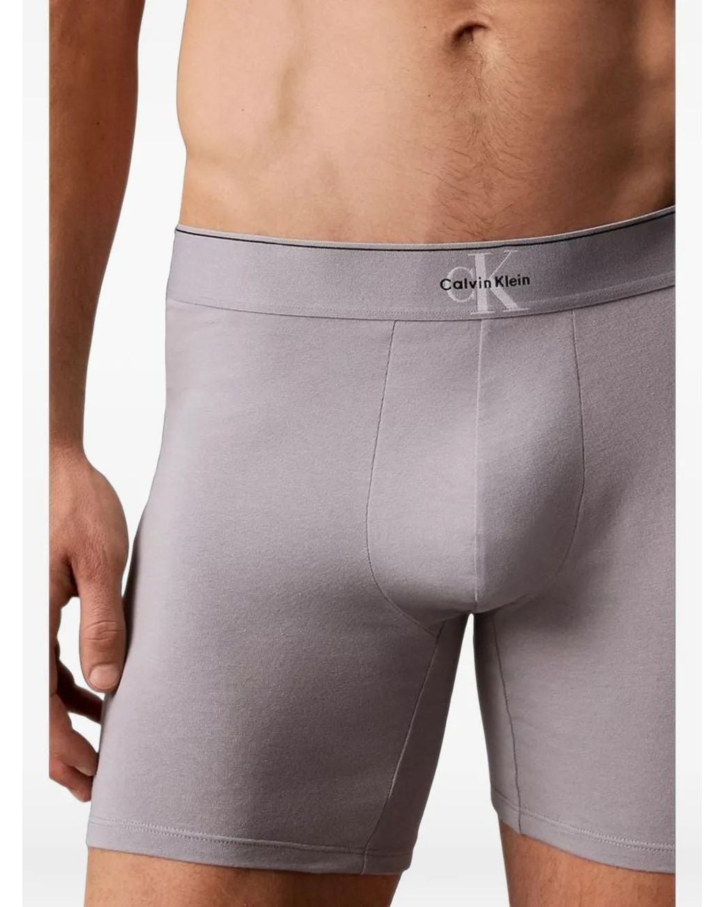 Calvin Klein Black Icon Logo-Waistband Cotton Boxers for men