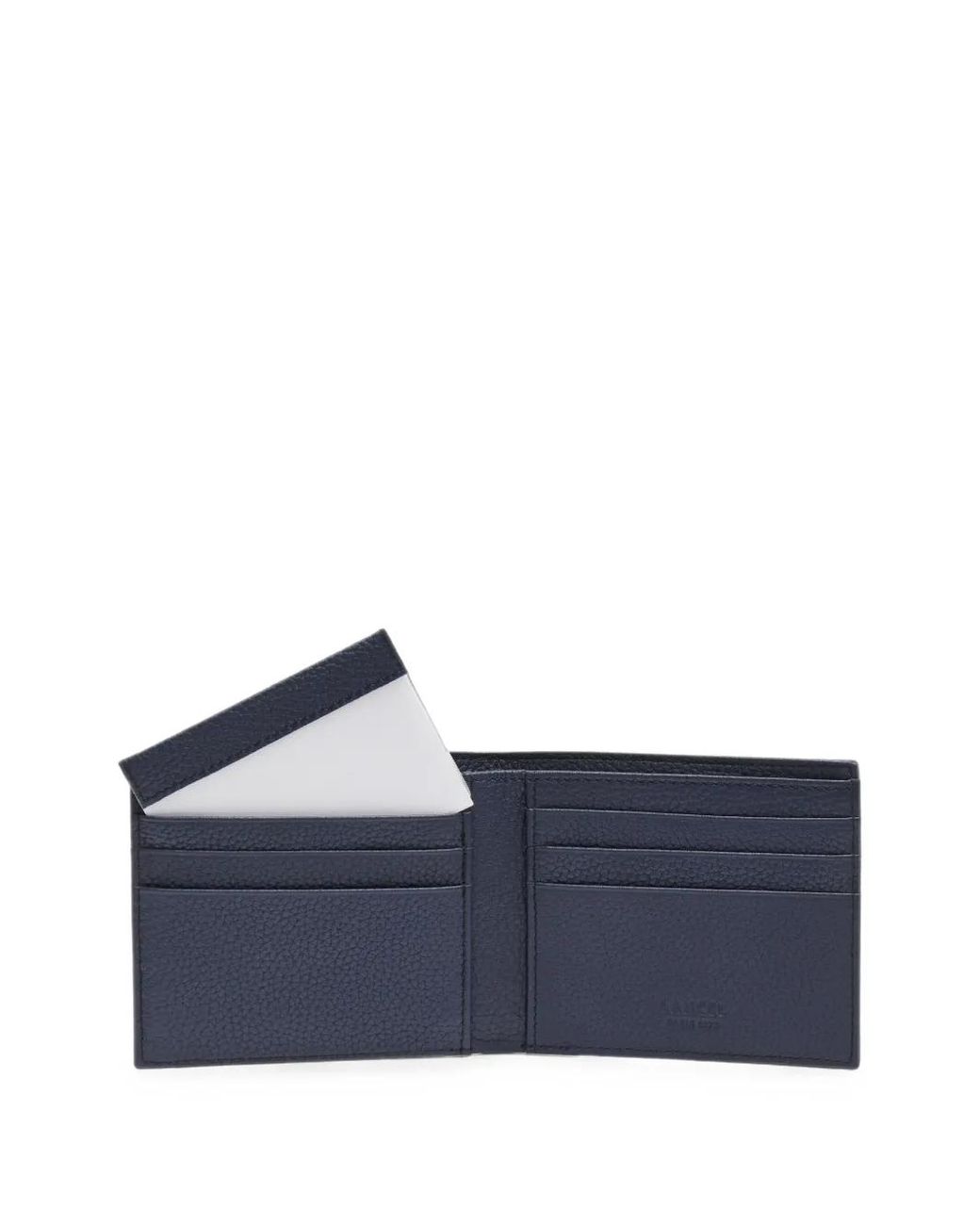 Lancel Blue Leon Grained Leather Wallet for men