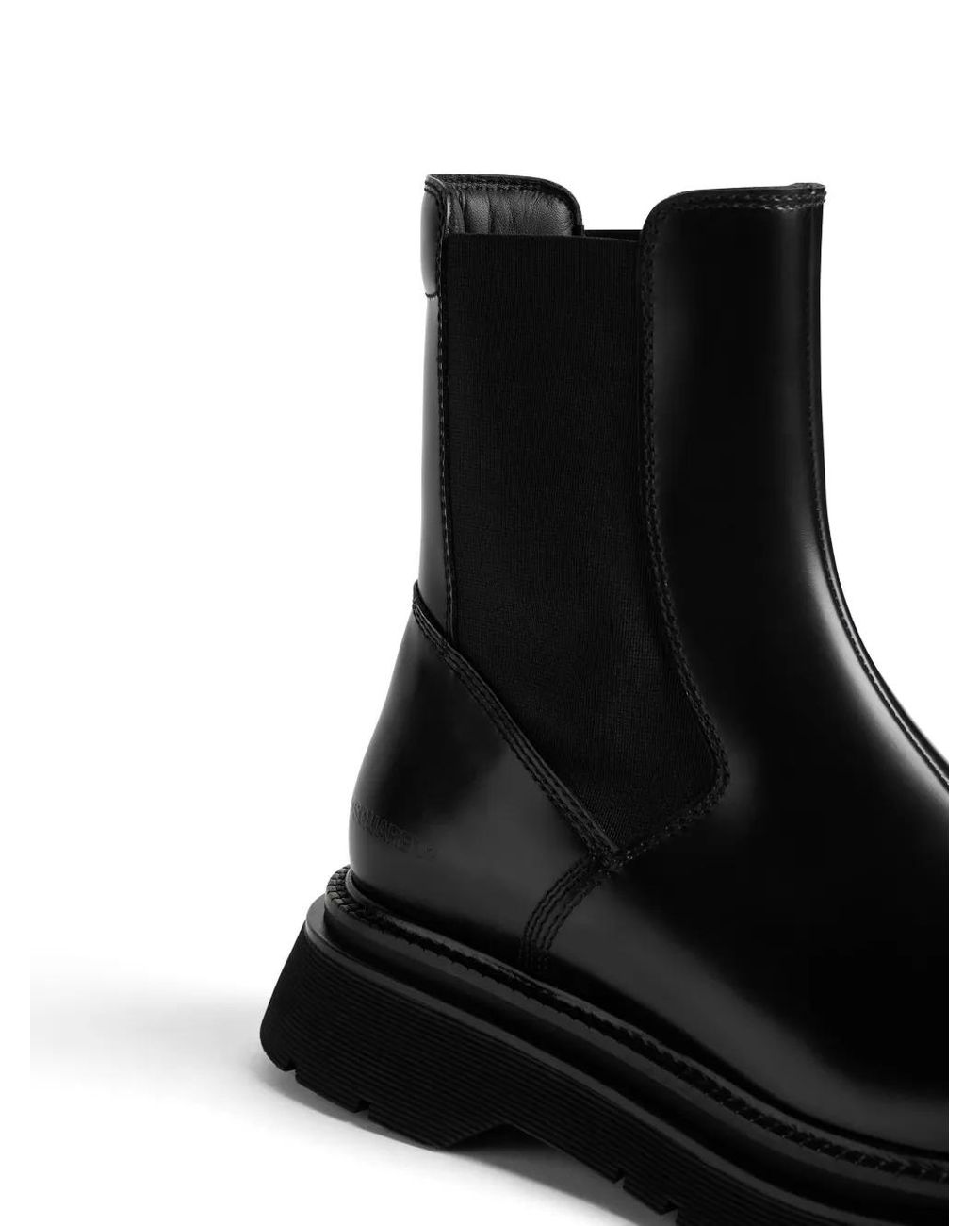 DSquared² Black Patent Leather Chelsea Boots for men