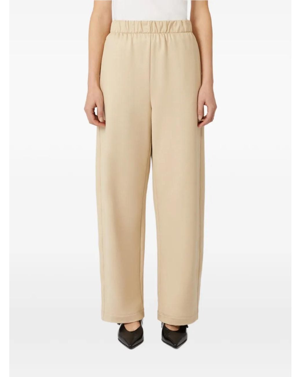 Max Mara Natural Elasticated Palazzo Pants
