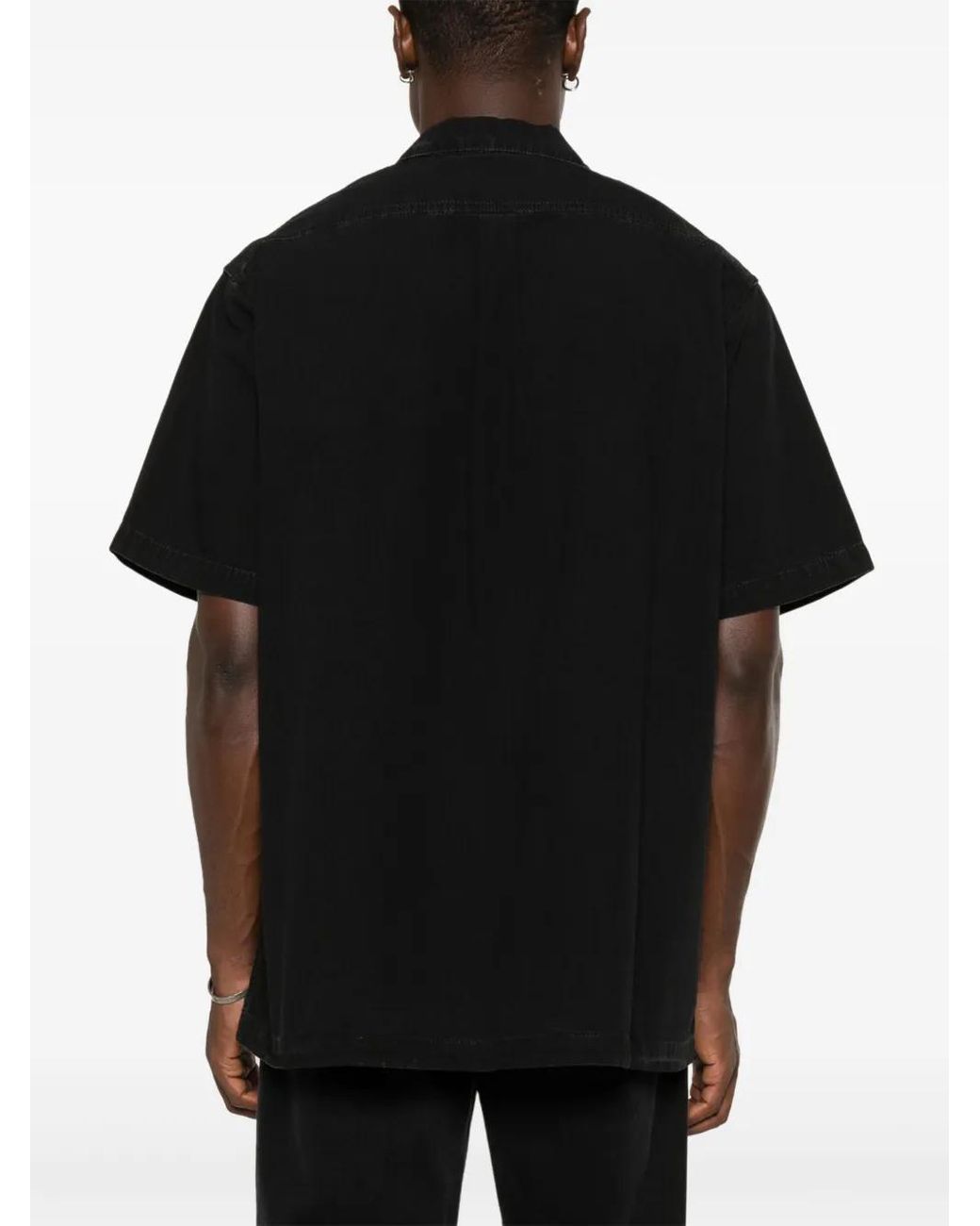 Givenchy Black Logo-Patch Shirt for men