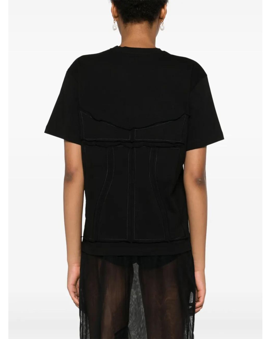 Murmur Black Deconstructed T-Shirt
