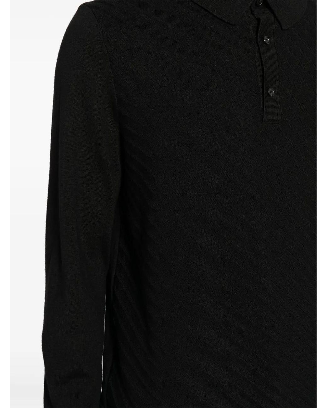 Boss Black Collarless Virgin Wool-Blend Top for men