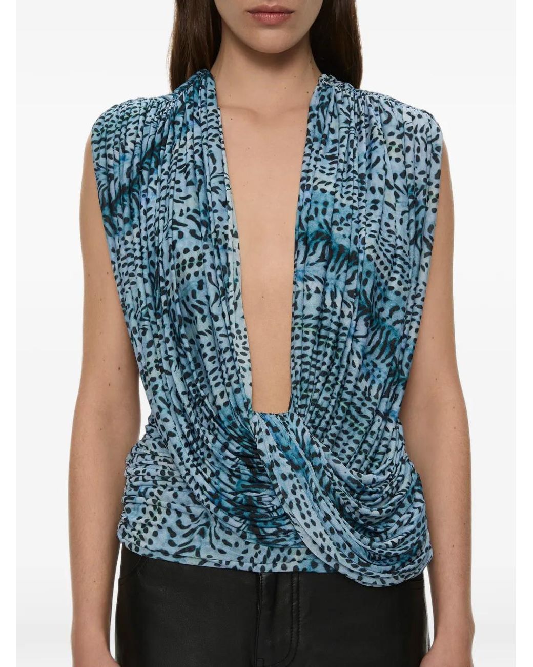 Christopher Esber Ripple Gedrapeerde Top in het Blue
