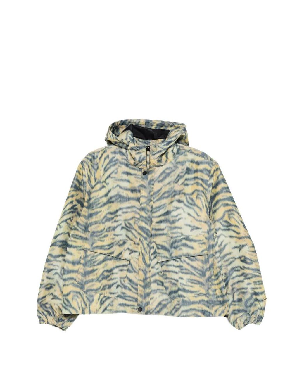 KENZO Green Hooded Animal-Print Jacket