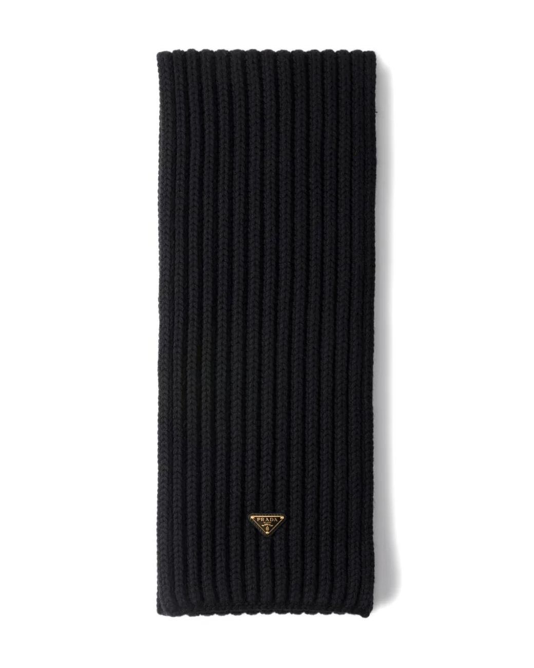 Sciarpa A Coste di Prada in Black