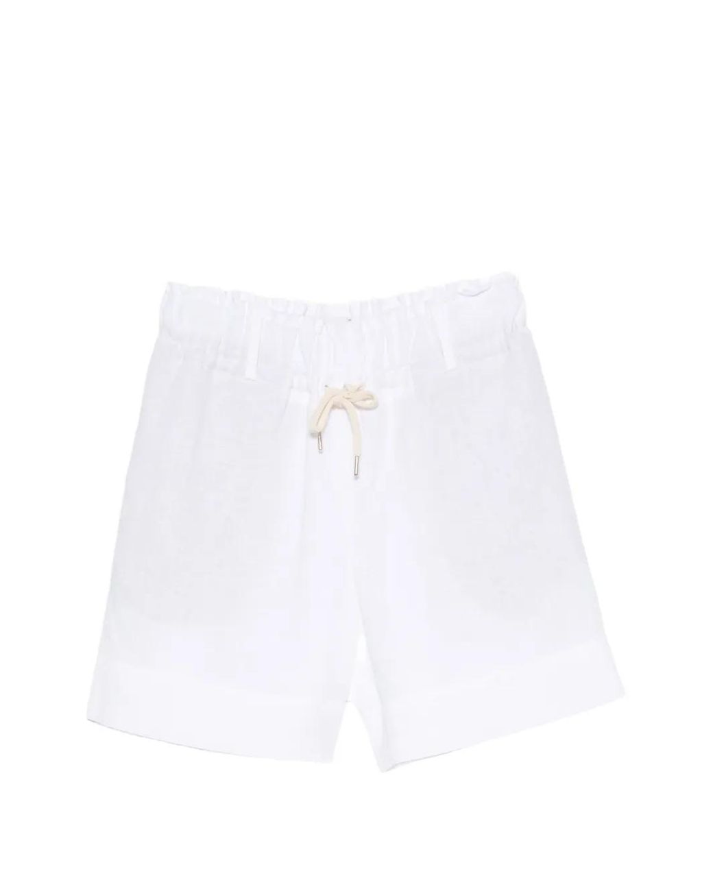 Eleventy White Short À Fermeture Boutonnée