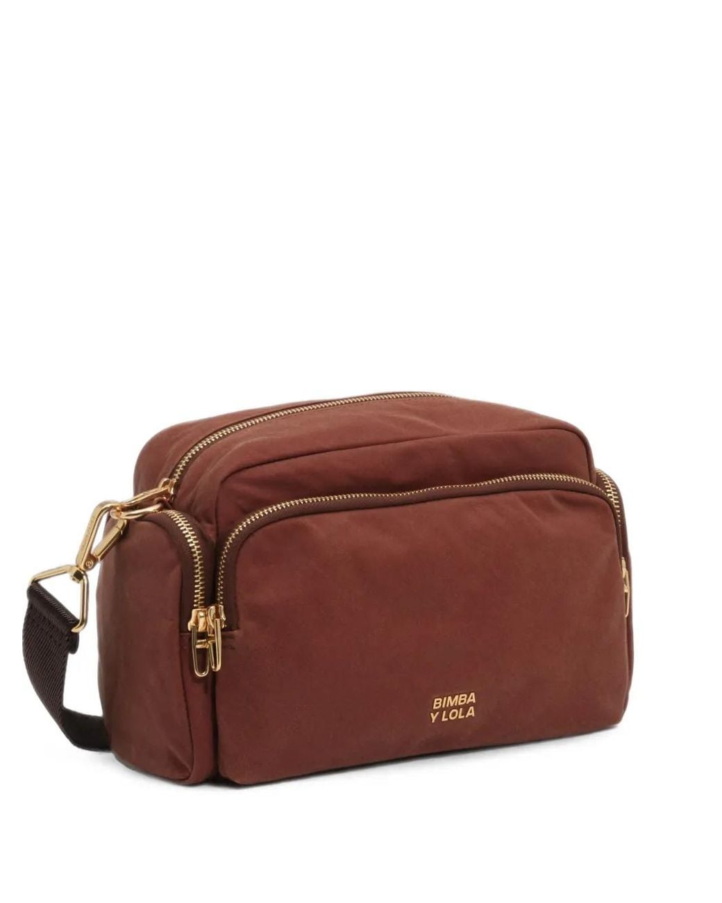Bimba Y Lola Brown Large Rust Coated Pocket Bag