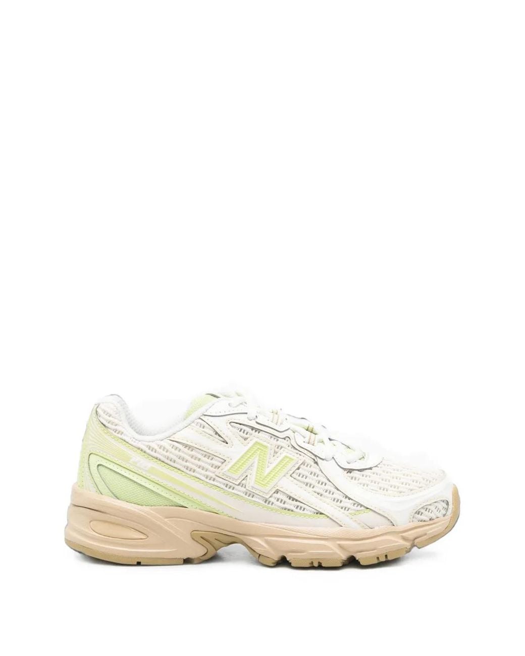 New Balance White 740 Mesh Sneakers