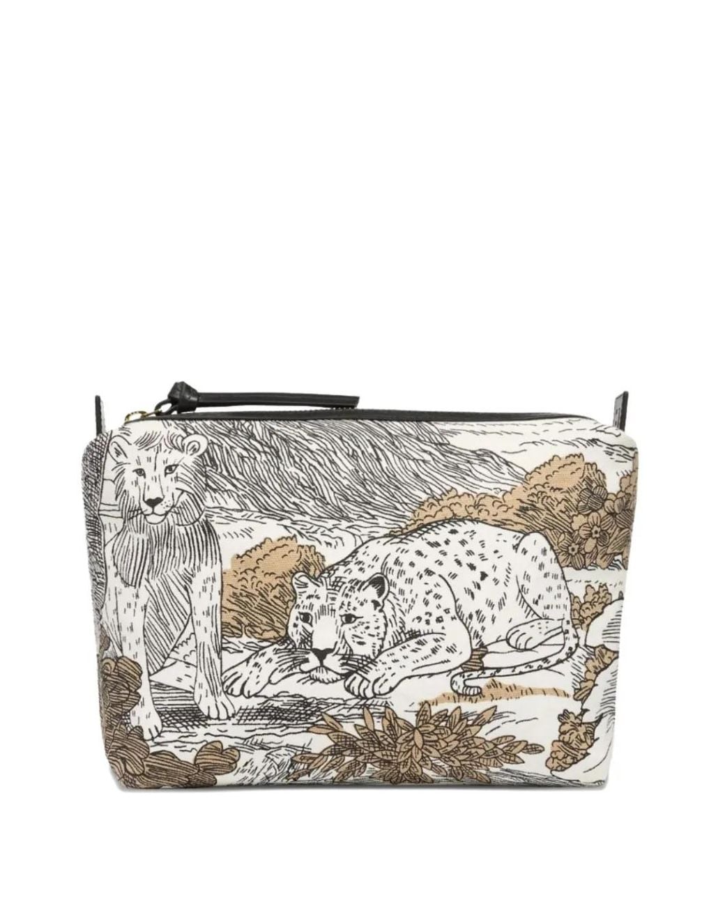 Inoui Edition Gray Printed Zip Clutch Bag