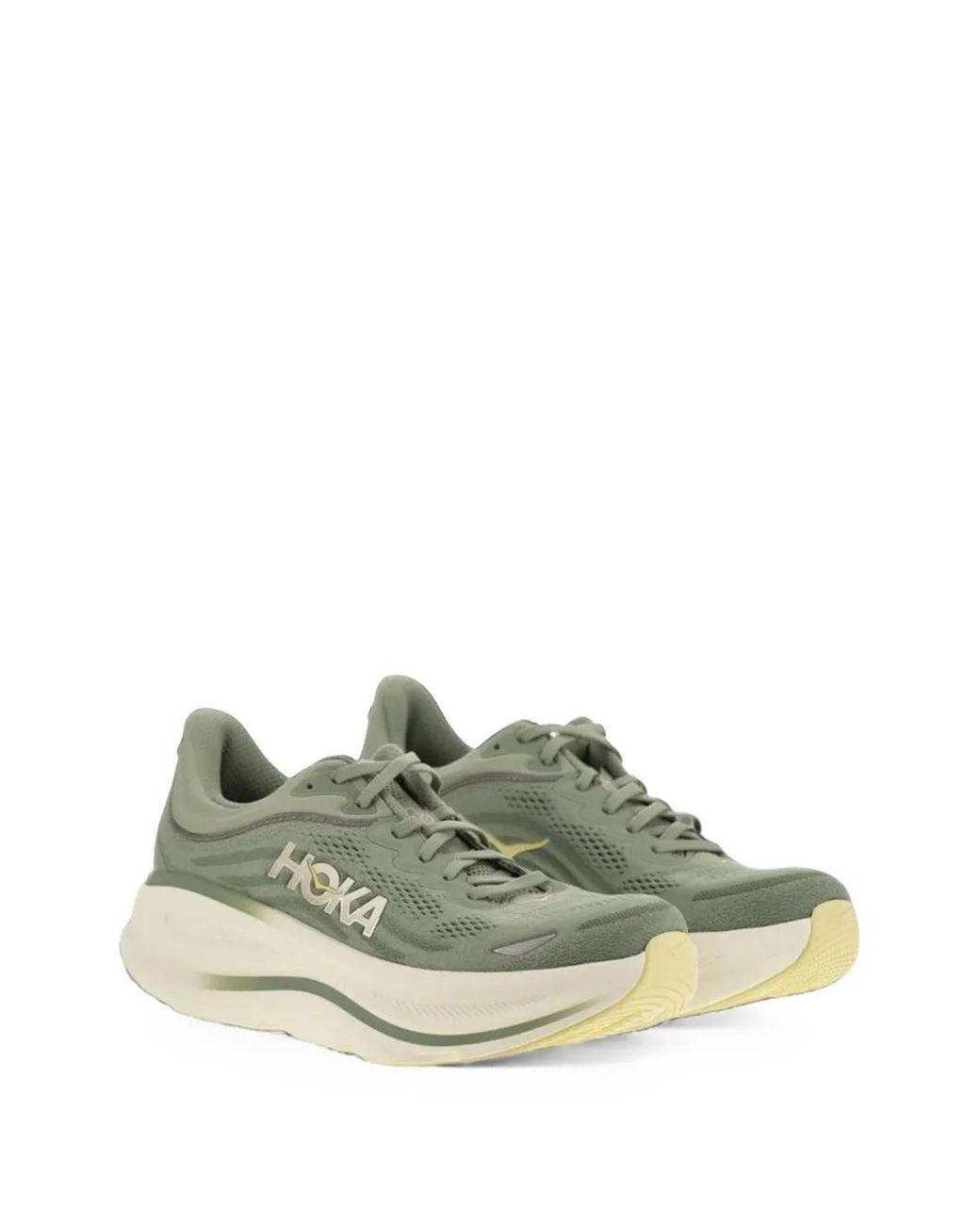 Hoka One One Green Bondi 9 Mesh Sneakers for men