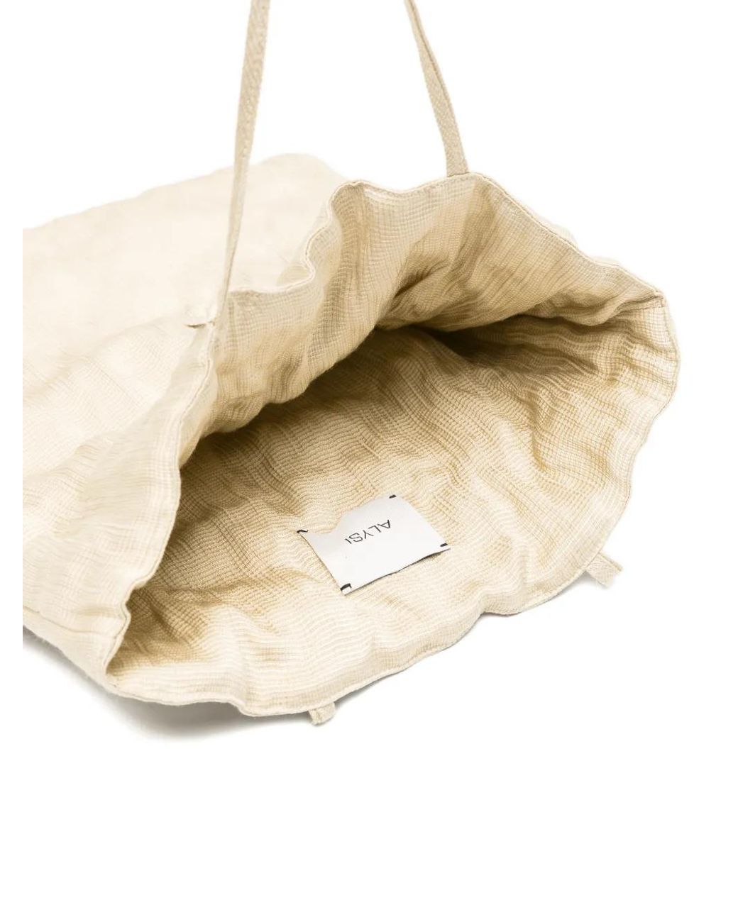 Alysi Natural Crinkled-Effect Tote Bag