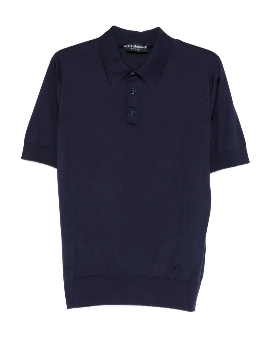 Dolce & Gabbana Blue Polo Shirts for men