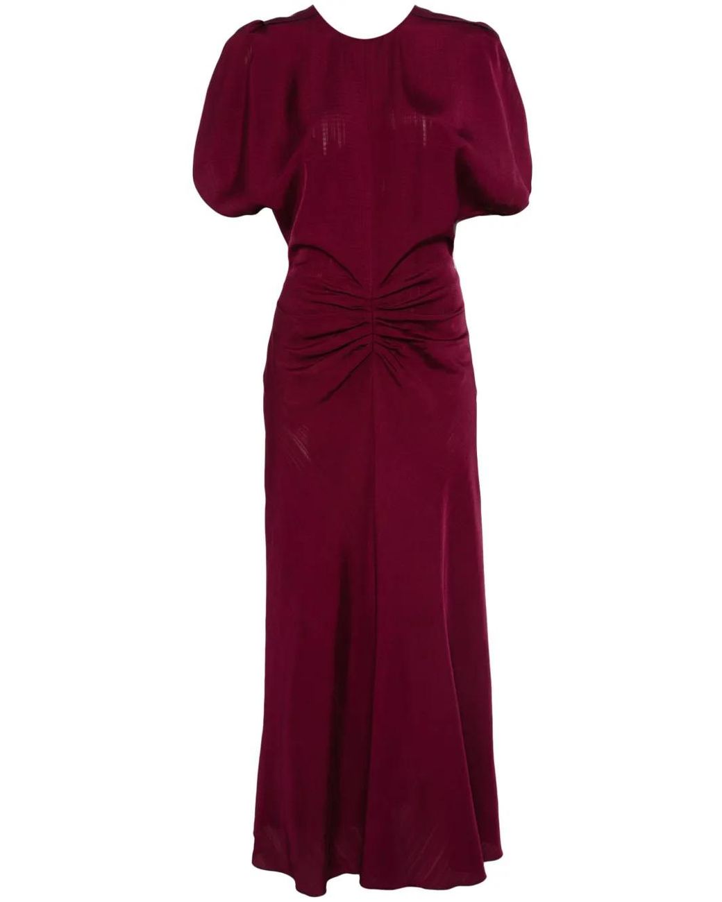 Victoria Beckham Red Long Burgundy Sm Dress