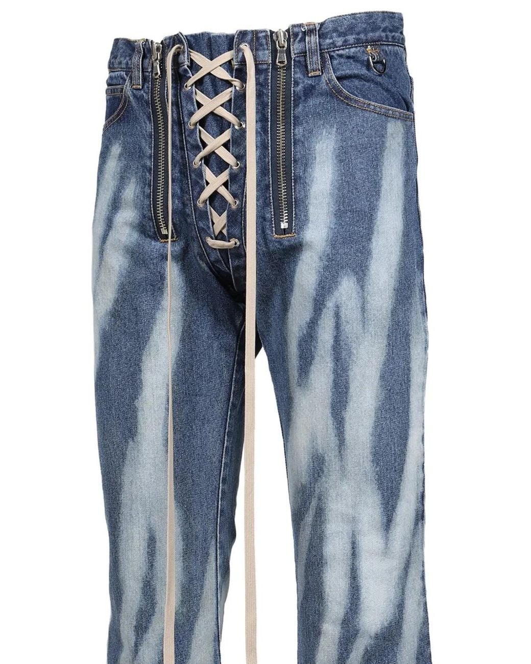 JUN/NAKAYAMA Blue Jean Lacé À Détails De Zips for men