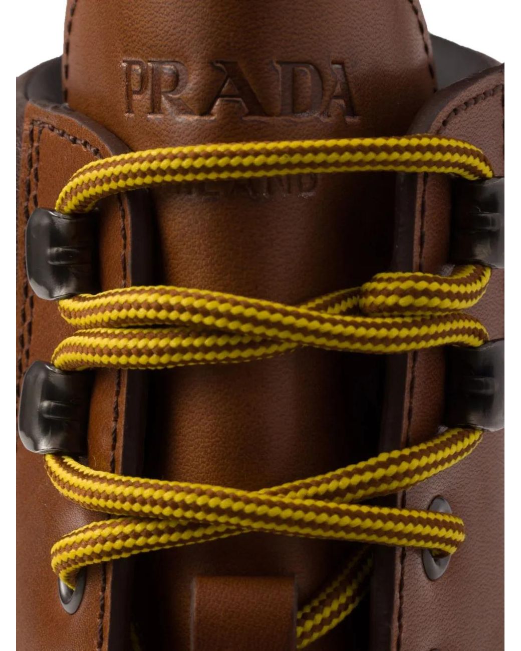 Prada Brown Leather Boots for men