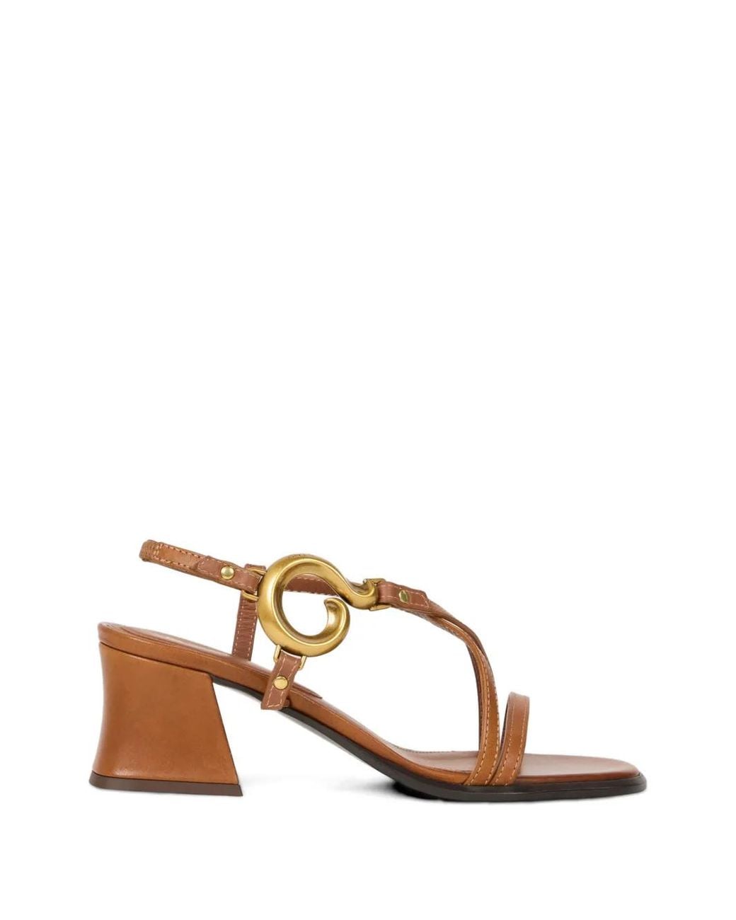 Etro Brown Strappy Leather Heeled Sandals