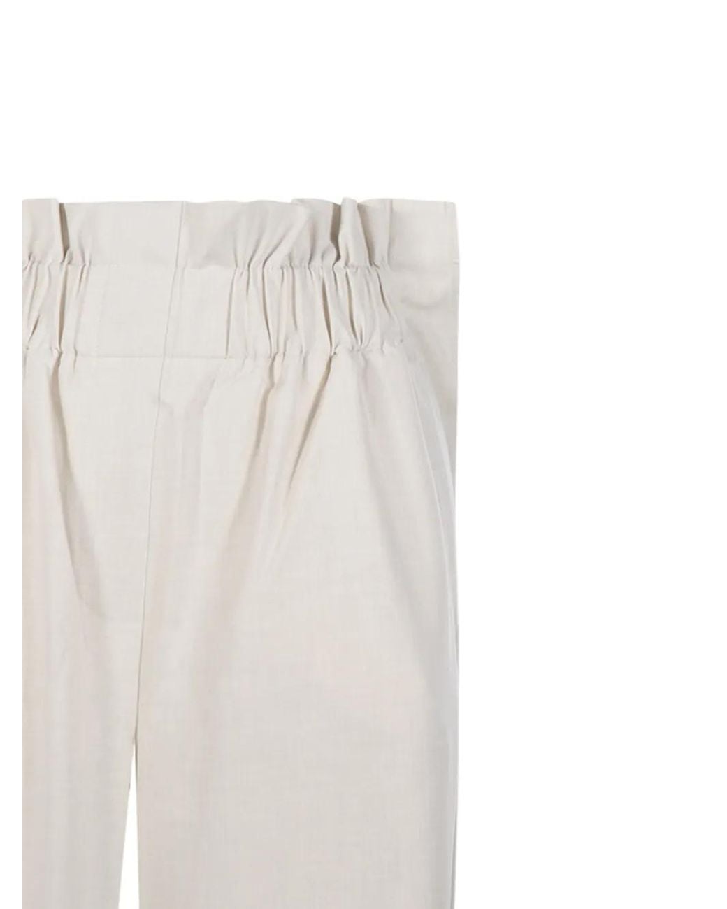 Litkovskaya White High-Rise Wide-Leg Trousers