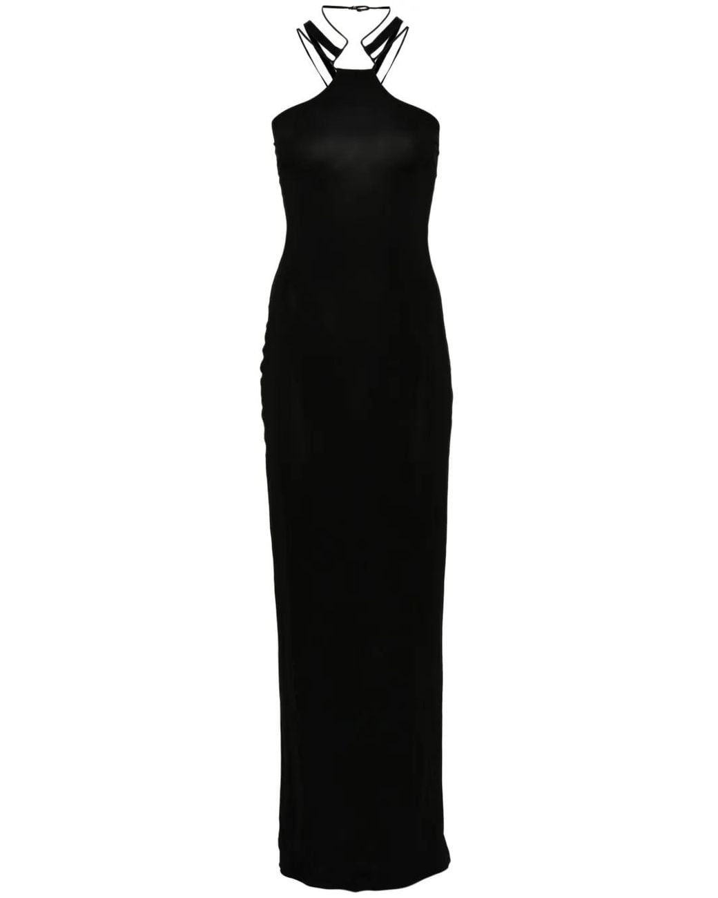 Nensi Dojaka Black Multi-Strap Maxi Dress