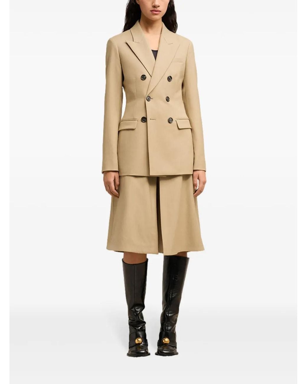 AMI Natural Double-Breasted Blazer