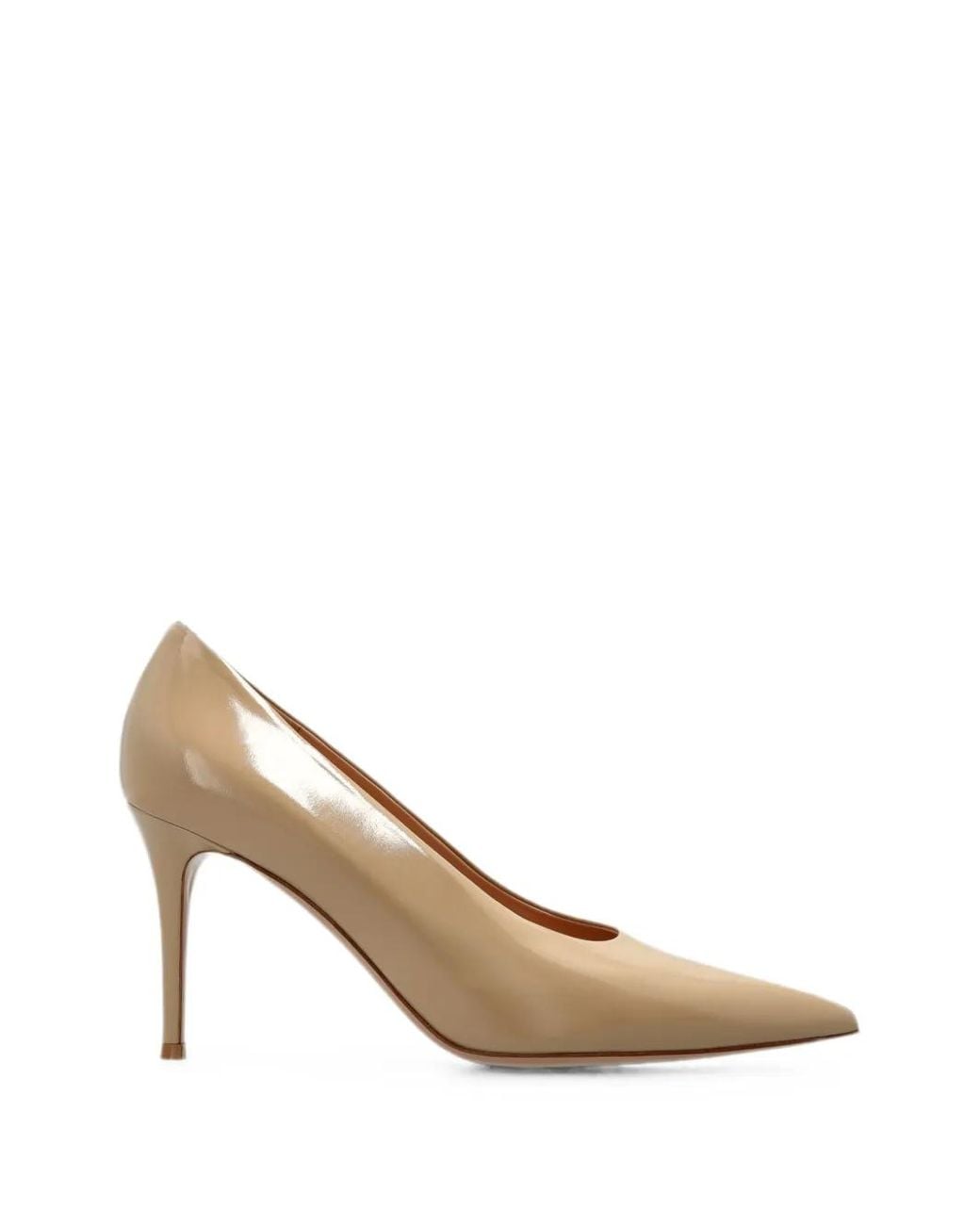 Gianvito Rossi White Robbie Pointed-Toe Pumps