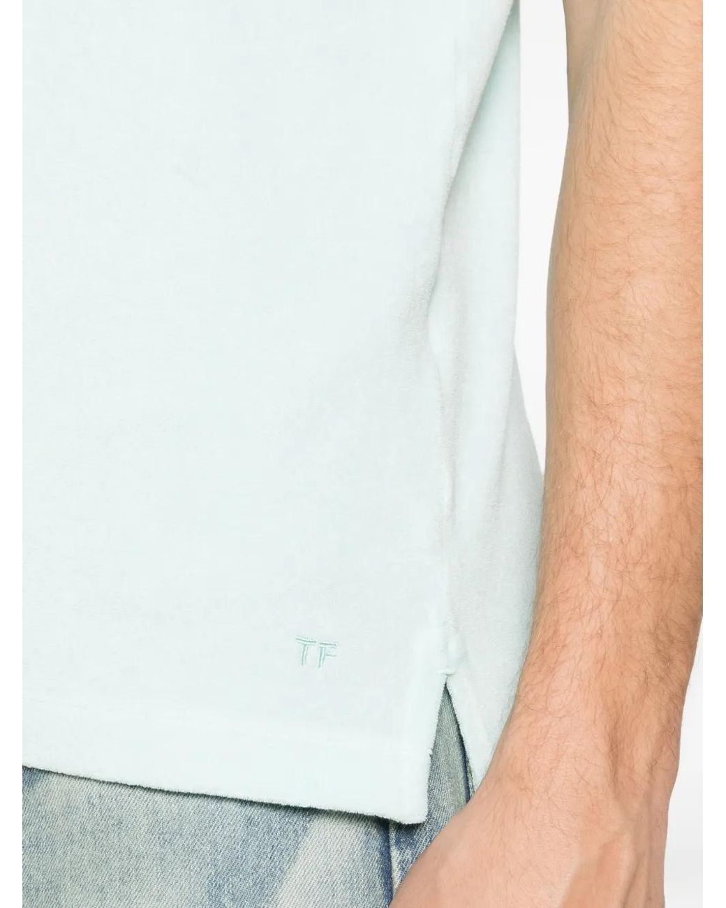 Tom Ford Blue Towelling Polo for men